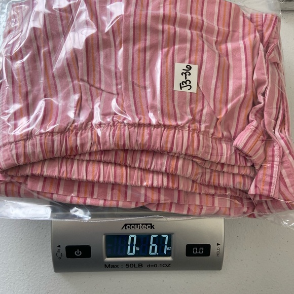 Disney Store women's pink striped drawstring waist piglet patch pajama pants L - Picture 7 of 7